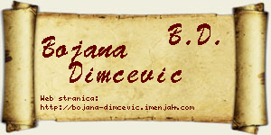 Bojana Dimčević vizit kartica